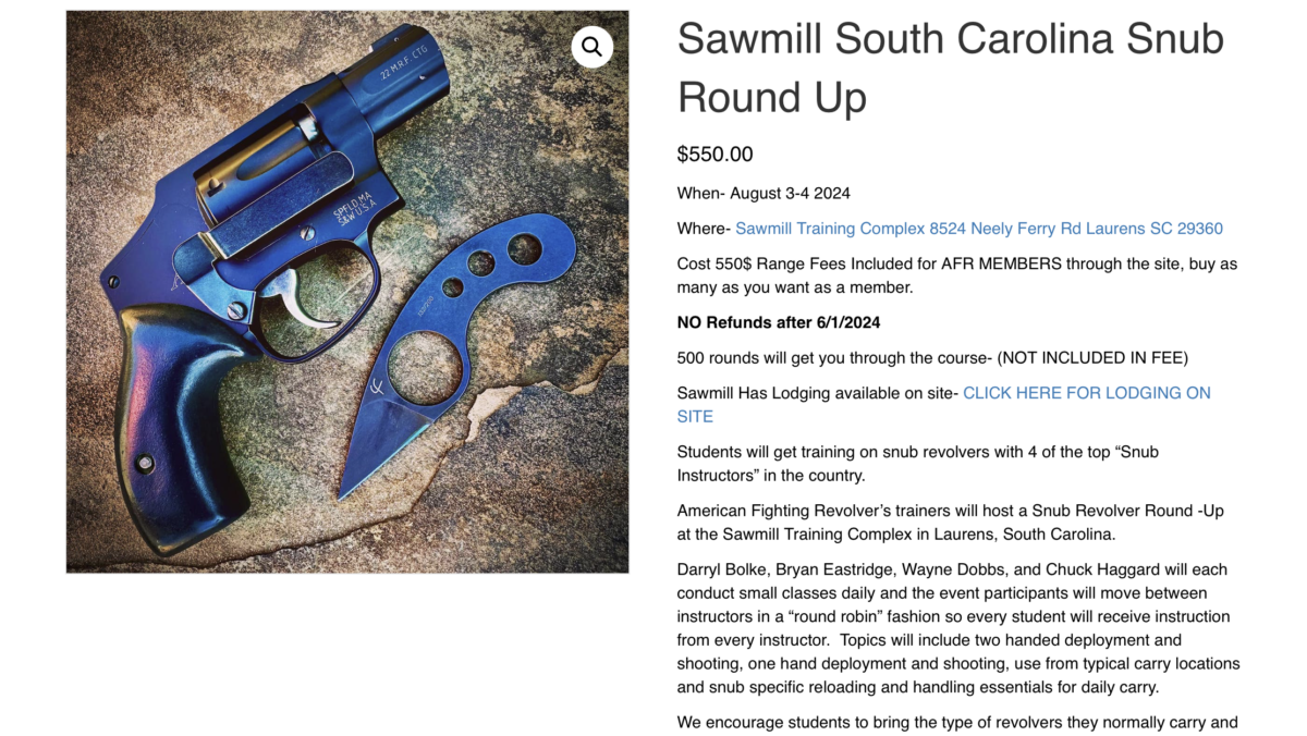 Sawmill South Carolina Snub Roundup Reminder